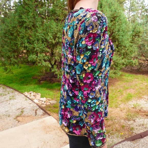 Vintage Fully Beaded/Sequined Top - Picture 11 of 17